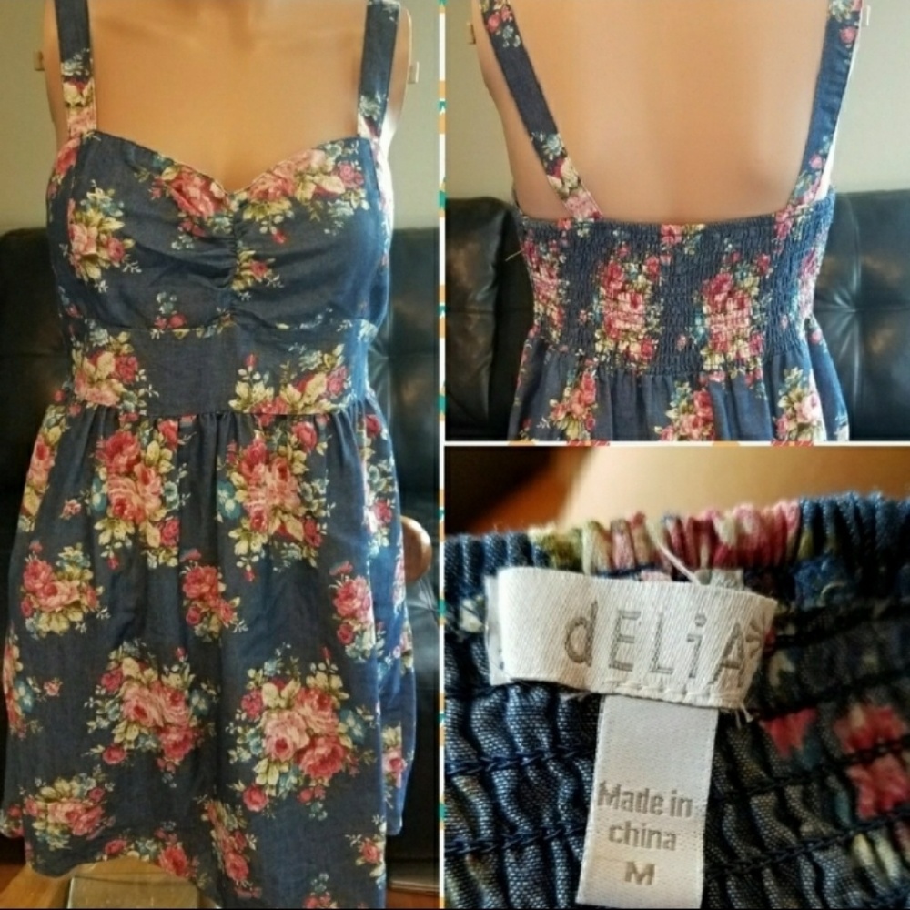 dELiA floral spaghetti strap summer dress